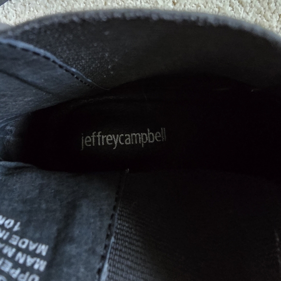 Jeffery Campbell womens 10 black suede leather Wedge boots Rochester platform - Picture 5 of 9